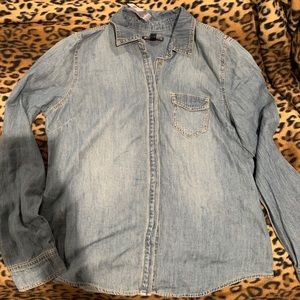 Kardashian Kollection Denim Shirt Sz L (NWT)